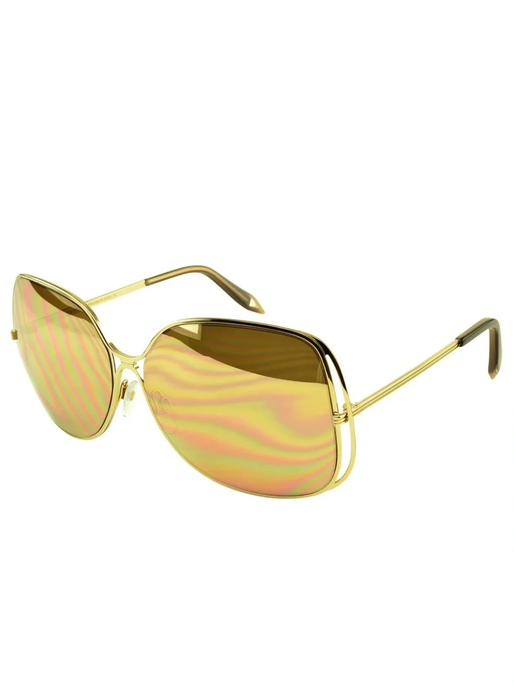 Victoria Beckham Halo Metal Drop VBS64C2 Sunglasses 18K Rose Gold Frame 24K Gold